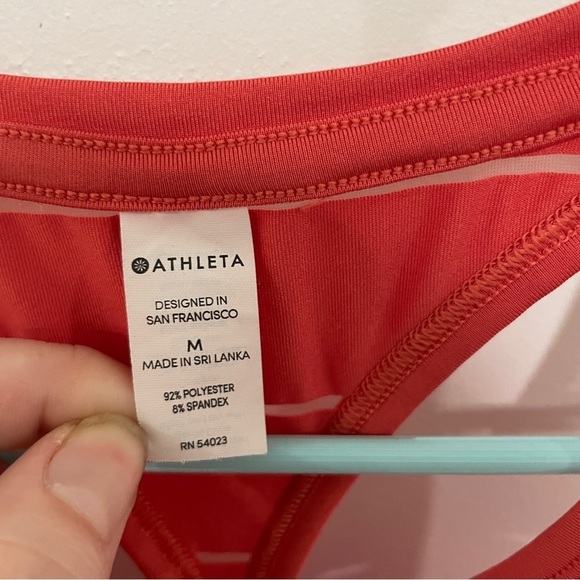 Athleta Red Striped Tank Top - Picture 3 of 8